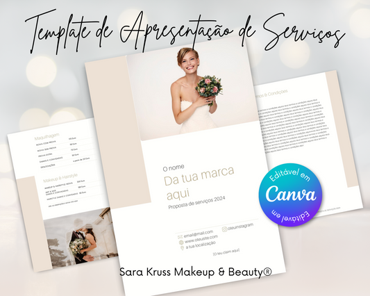 Template de Apresentação de Serviços  Sara Kruss Makeup & Beauty®
